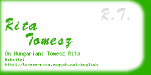 rita tomesz business card